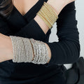 2026 New Gold Plated Copper Multi Layer Wrap Beaded Bangle Vintage Bold Light Luxury Jewelry view 1