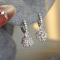 Faux Pearl Zircon Ball Geometric Round Pendant Drop Earrings For Women Light Luxury Fashion Jewelry view 1