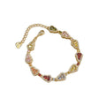 14K Gold Plated Zircon Gourd Pendant Beaded Bracelet For Women Fashion OL Ring Charm Jewelry view 5