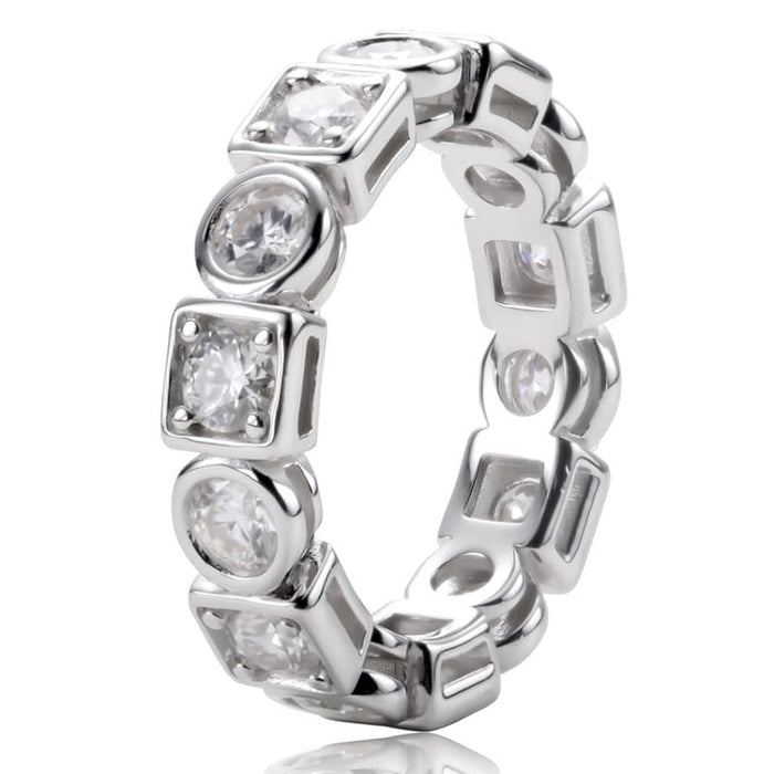 Round And Square Stacking Rings For Women Minimal Commuter Style Fashion Jewelry
