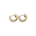 Korean Style Micro Pave Zircon Geometric Round Copper Stud Earrings Light Luxury Fashion view 5