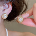 French Court Vintage Faux Pearl Necklace Bracelet Stud Earrings Jewelry Set For Women view 4