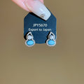 Copper Bohemian Zircon Gourd Pearl Stud Earrings Vintage Ethnic Light Luxury Jewelry view 3