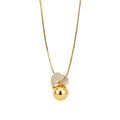 Light Luxury New Chinese Retro Faux Pearl Zircon Heart Necklace Ring Earrings Jewelry Set view 5