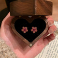 Light Luxury Rhinestone Star Alloy Stud Earrings With Silver Pins For Women view 3