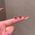 Light Luxury Rhinestone Star Alloy Stud Earrings With Silver Pins For Women view 4