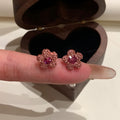 Light Luxury Rhinestone Star Alloy Stud Earrings With Silver Pins For Women view 1
