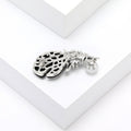 Alloy Abalone Shell Feather Brooch Pin For Blazers And Qipao view 2