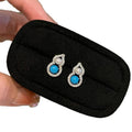 Light Luxury Zircon Gourd Faux Pearl Stud Earrings Vintage Geometric Design for Women view 5