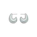 Macaron Color Resin Geometric Hoop Stud Earrings For Women Simple Fashion OL Style view 5