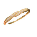 Light Luxury Copper Full Rhinestone Wave Bangle For Banquet Fashion Geometric Jewelry view 5