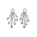 Copper Full Rhinestone Tassel Drop Earrings Geometric Palace Style Banquet Dress Jewelry view 5