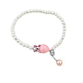 Summer Bear Strawberry Faux Pearl Necklace For Women, Sweet Old Money Clavicle Chain view 5