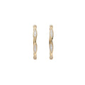 Gold Plated Copper Micro Pave Wave Hoop Earrings For Women, Light Luxury Geometric Round Jewelry view 5