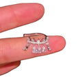 Silver Teardrop Full Rhinestone Copper Clip-on Earrings Korean Minimalist Ear Cuff Style view 5