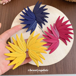 2026 New European Vintage Iron Leaf Stud Earrings For Women, Statement Spliced Metal Party Vacation Jewelry