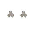 Light Luxury Copper Rhinestone Heart Flower Ear Cuff Clip-on Earrings for Women view 5