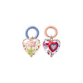 2026 Vintage Aqua Blue Enamel Heart Alloy Ear Cuff Earrings For Fresh Elegant Style view 5