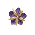 Vintage Enamel Flower Statement Iron Jewelry Set With Ring Stud Earrings And Bracelet view 5