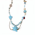 Ceramic Star Shell Flower Beaded Choker Necklace For Women Beach Vacation Style Photo Jewelry view 5
