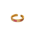 24K Gold Plated Copper Zircon Rhombus Flower Ring, New Chinese Minimalist Luxury Style for Women view 5