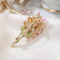 Alloy Enamel Rose Bouquet Brooch Pin For Women's Apparel view 4