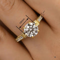 Old Money Style Six Prong Inlaid Ring For Women Bow Side Niche Design Wedding Accessory view 4