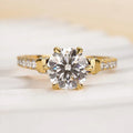 Old Money Style Six Prong Inlaid Ring For Women Bow Side Niche Design Wedding Accessory view 5
