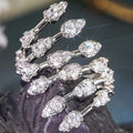 Shiny Niche Fashion Ring With Water Drop Design, Slightly Exaggerated Party Accessory view 3