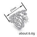 Shiny Niche Fashion Ring With Water Drop Design, Slightly Exaggerated Party Accessory view 4