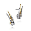 Two Tone Cross Line Earrings, Hip Hop Streetwear Unisex American Style Fashion Accessories view 2