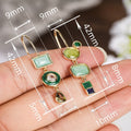 European Vacation Retro Asymmetric Drop Earrings, Hong Kong Style Artistic Forest Jewelry view 4