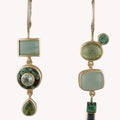 European Vacation Retro Asymmetric Drop Earrings, Hong Kong Style Artistic Forest Jewelry view 2