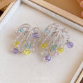 Light Luxury Geometric Crystal Firework Tassel Drop Earrings For Women view 3