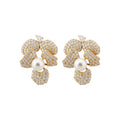 Vintage Copper Teardrop Gemstone Flower Drop Earrings for Women Luxury Banquet Style view 5