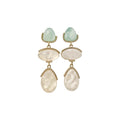 Vintage Dopamine Gradient Resin Teardrop Stud Earrings For Women Textured Oval Design view 5