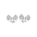 Sweet Copper Rhinestone Bow Pearl Necklace And Earrings Jewelry Set For Women view 5