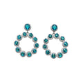 Luxury Copper Zircon Round Teardrop Stud Earrings For Women In European Palace Style view 5