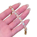 Sweet Copper Rhinestone Waterdrop Beaded Bracelet Geometric Ring Charm Light Luxury Women's Jewelry view 5