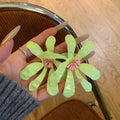 Copper Statement Flower Earrings For Spring Summer Vacation Sweet Elegant Floral Jewelry view 2