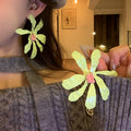 Copper Statement Flower Earrings For Spring Summer Vacation Sweet Elegant Floral Jewelry view 4