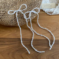 2026 Faux Pearl Beaded Big Bow Tassel Drop Earrings Fashion OL Statement Jewelry view 2