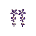 Alloy Enamel Flower Tassel Drop Earrings With Silver Pins, Sweet Pastoral Playful Style view 5