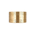 European American Statement Wide Iron Metal Bangle, Round High End Niche Design Bracelet view 5