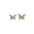 Light Luxury Alloy Butterfly Resin Round Pendant Drop Earrings With Silver Needles view 5