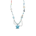 Vacation Style Ceramic Star Beaded Turquoise Pearl Heart Choker Necklace Vintage Statement Jewelry view 5