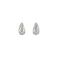 Sparkling Zircon Round Copper Earrings Minimalist Modern Small Huggie Hoop Jewelry view 5