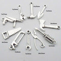 Mini Metallic Hand Tool Metal Charms for Jewelry and Craft Projects view 4