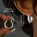Hot Selling Matte Vine Texture Hoop Earrings Minimalist Cool Style Unisex Plain Ear Jewelry view 4