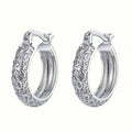 Hot Selling Matte Vine Texture Hoop Earrings Minimalist Cool Style Unisex Plain Ear Jewelry view 5